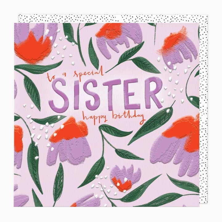 Special Sister Relative Birthday Card