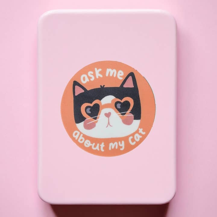 Ask Me About My Cat Sticker