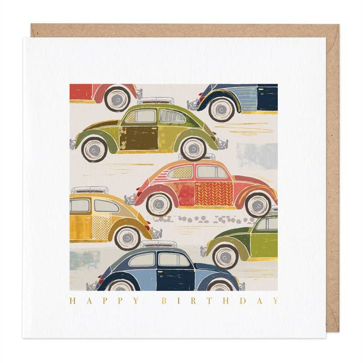 Vintage Cars Birthday Card