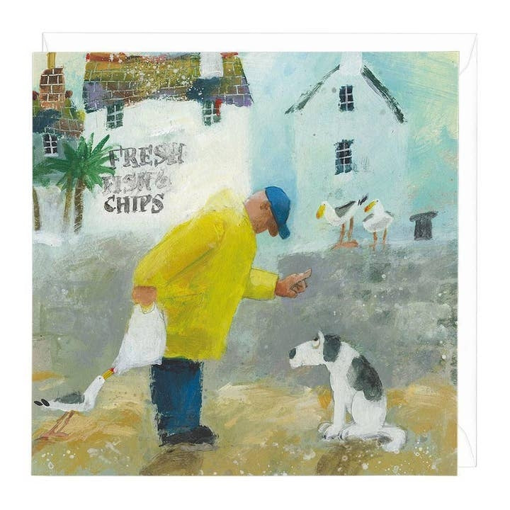Fish & Chips Blank Art Card