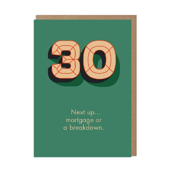 30 Age Birthday Card