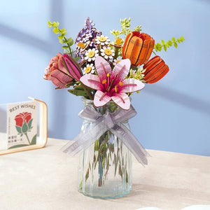 DIY 3D Wooden Flower Puzzle | Orange Tulip