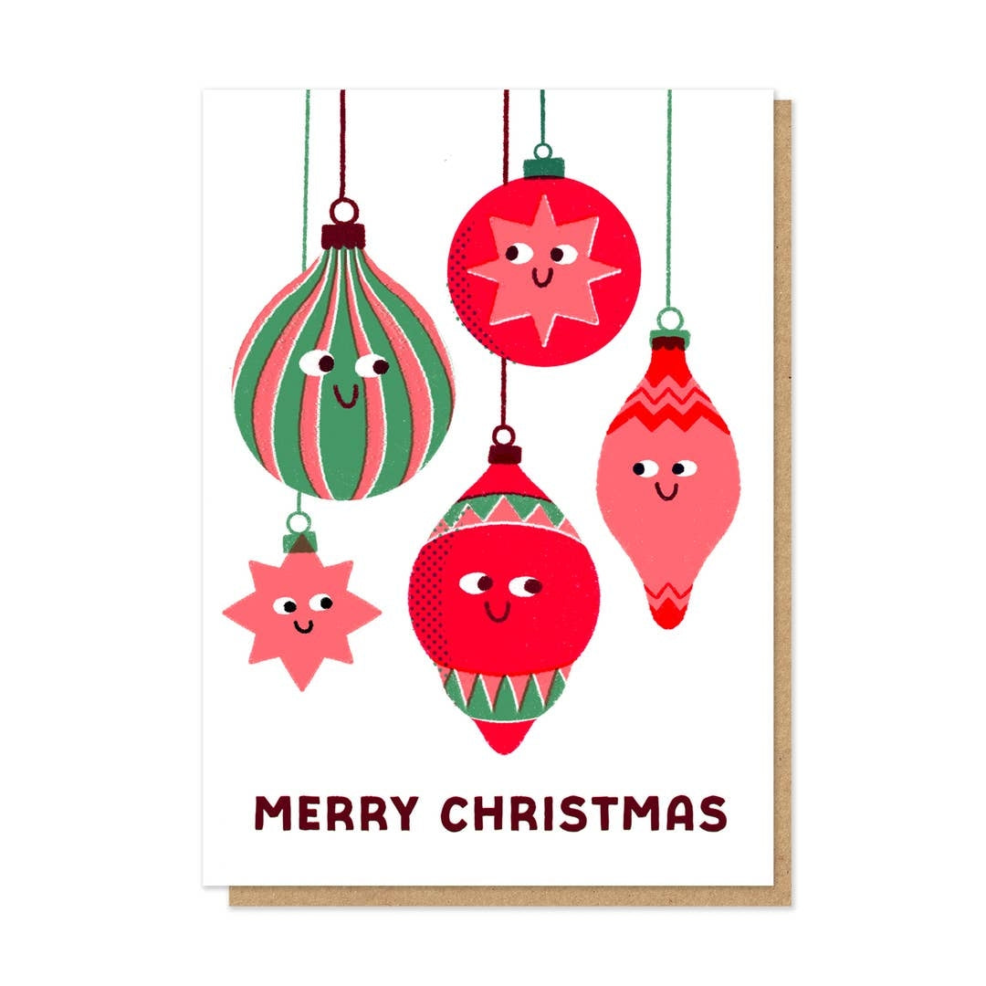 Silly Baubles Christmas Card