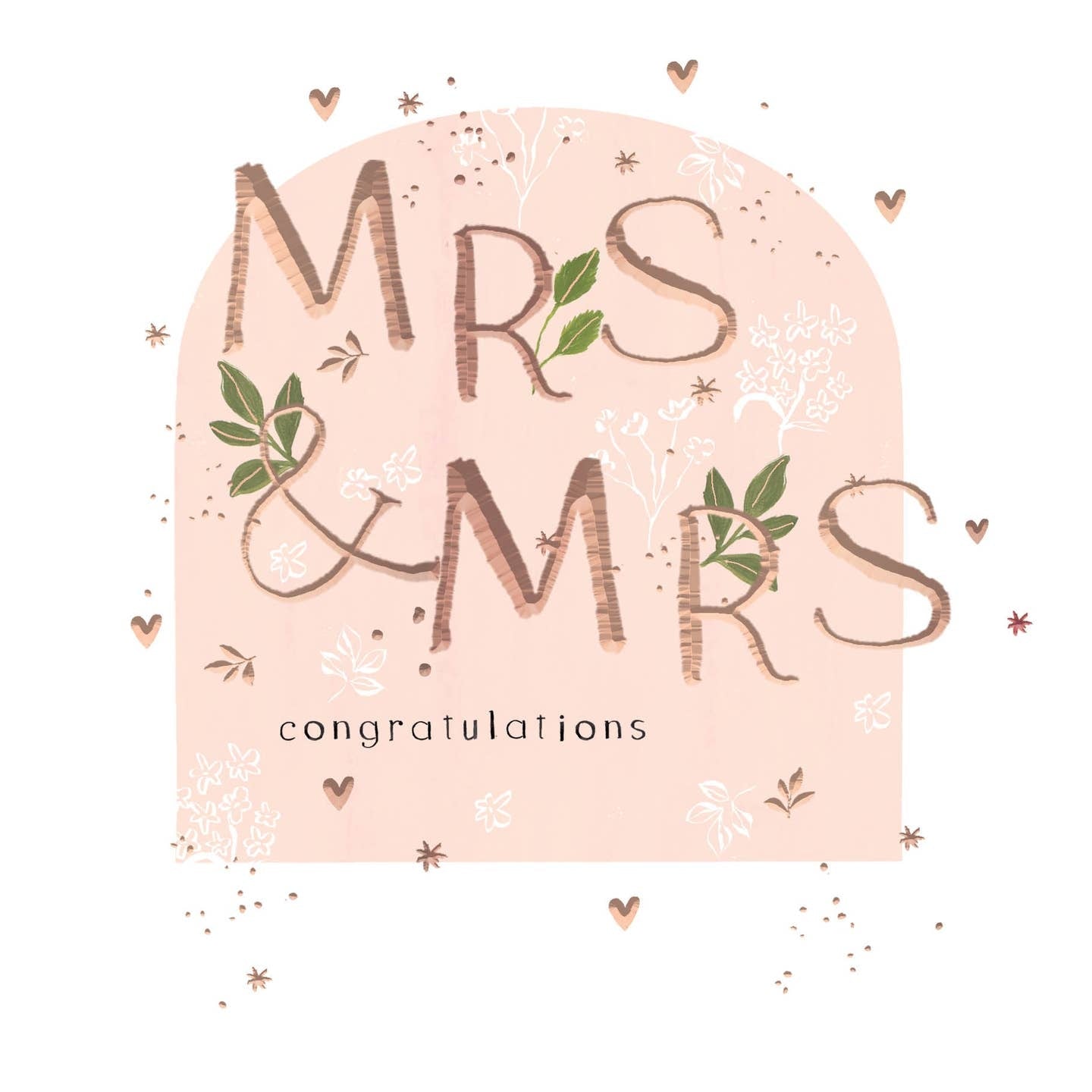 Mrs & Mrs Wedding Card