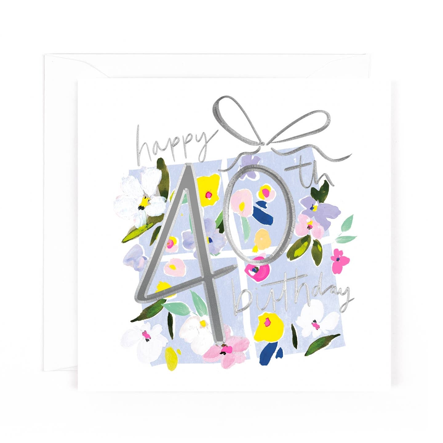 40th Floral Age Birthday Card