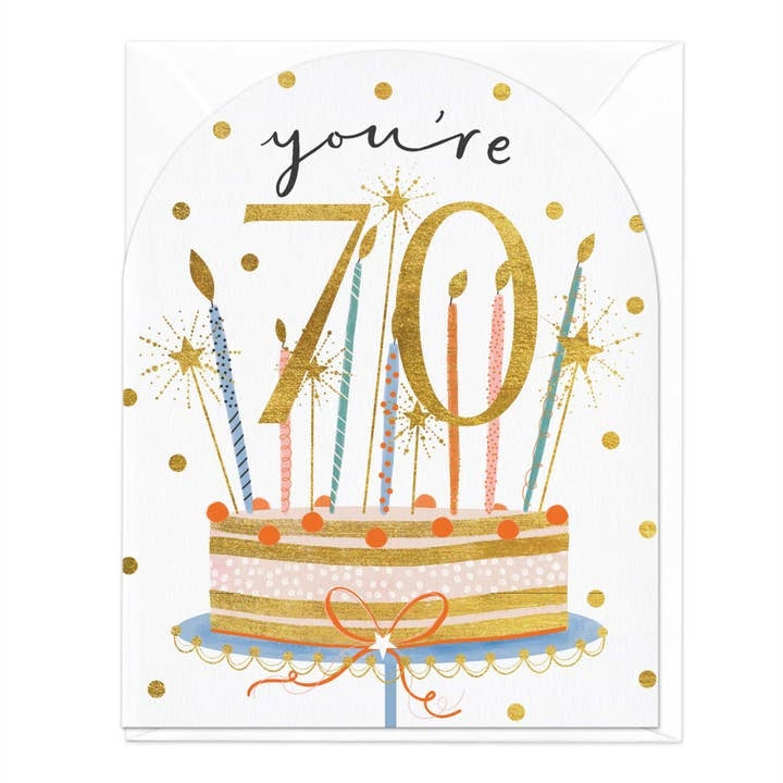 70th Cake Cake Age Birthday Card