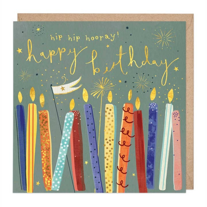 Colourful Candles Birthday Card