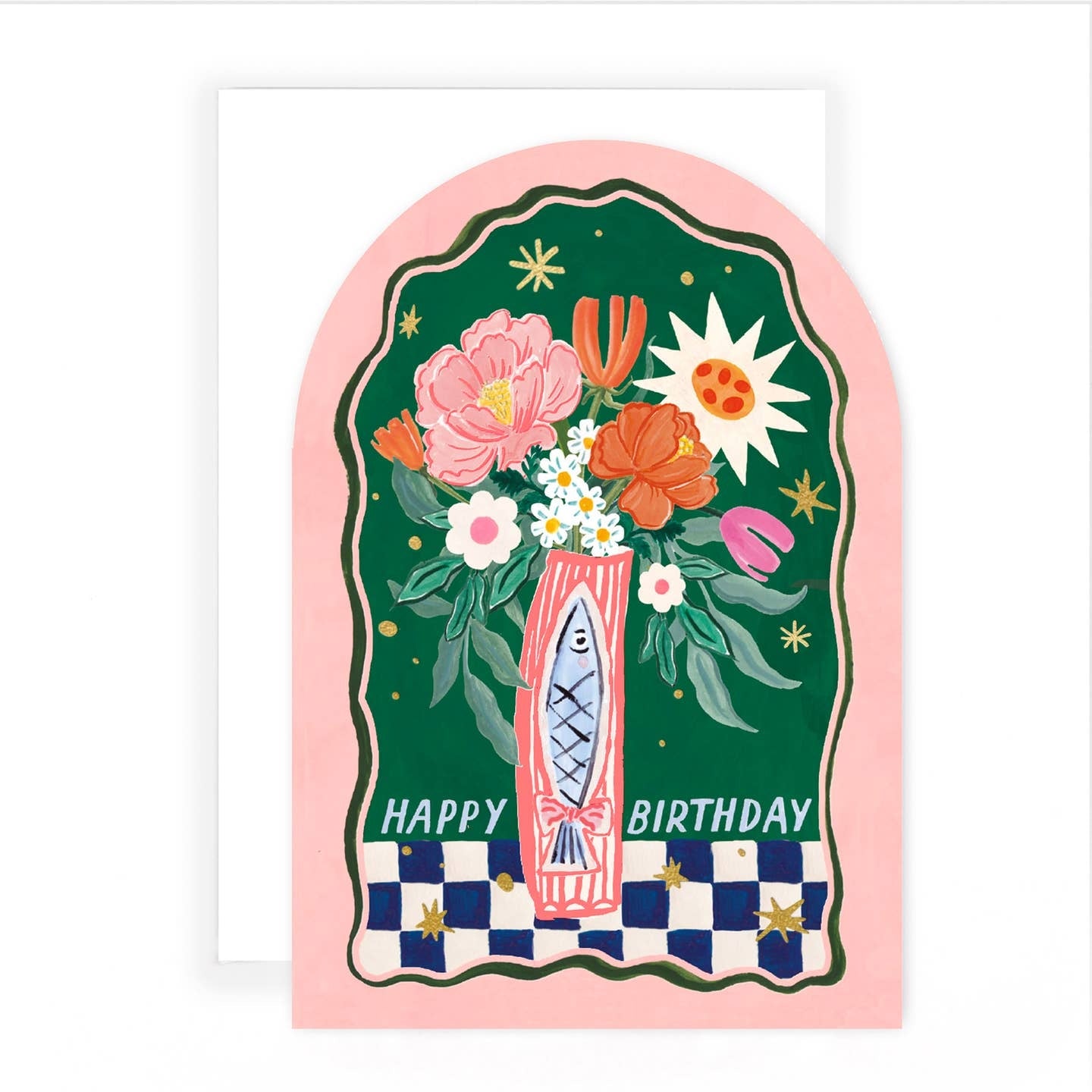 Vase Of Flowers Birthday Card