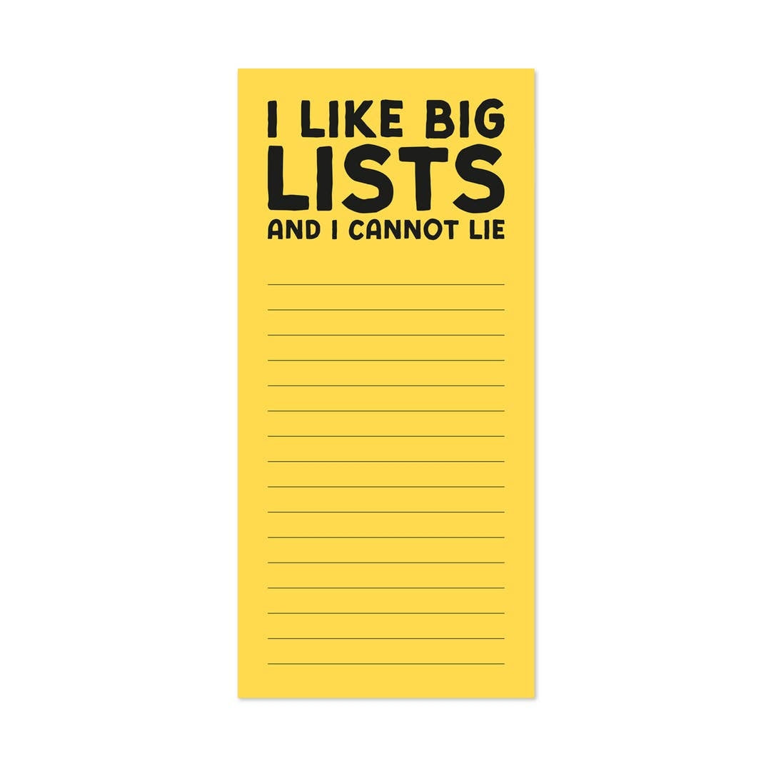 I Like Big Lists Notepad