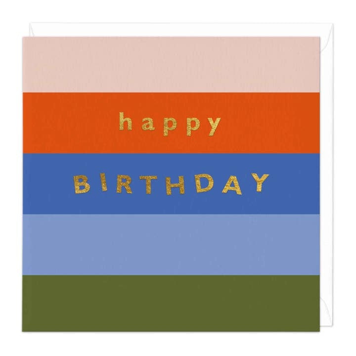 Stripes Birthday Card