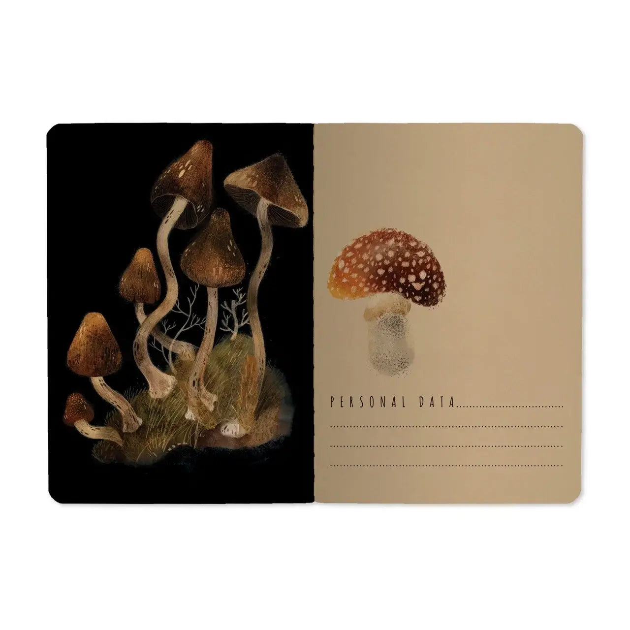 Forest Mushrooms Small Lined Notebook
