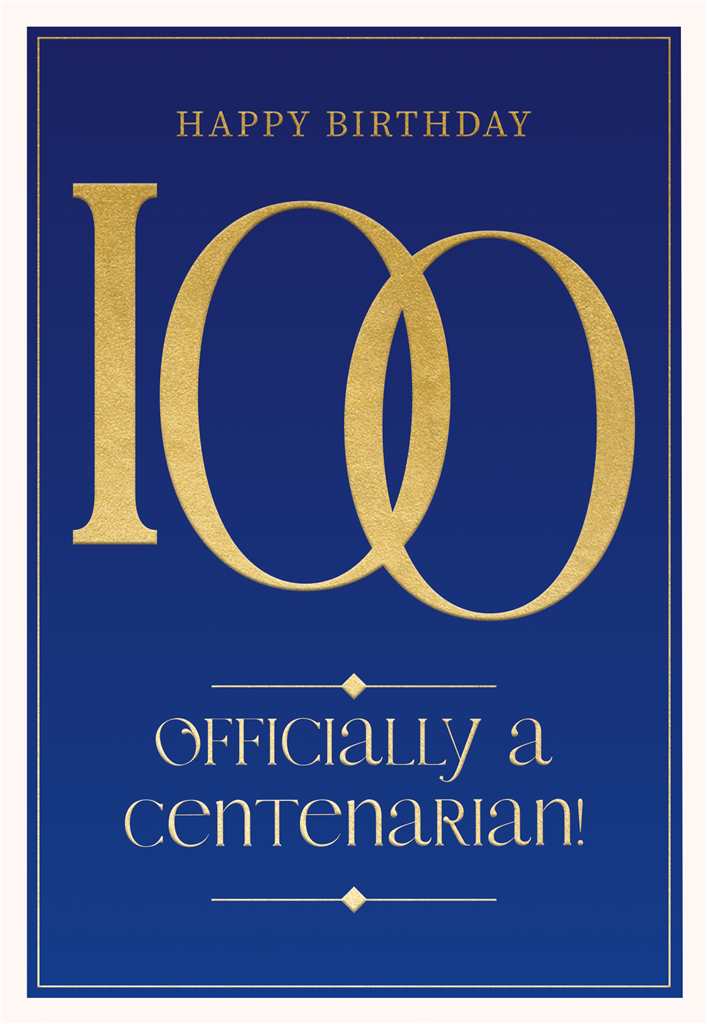 100 Officially A Centenarian Age Birthday Card