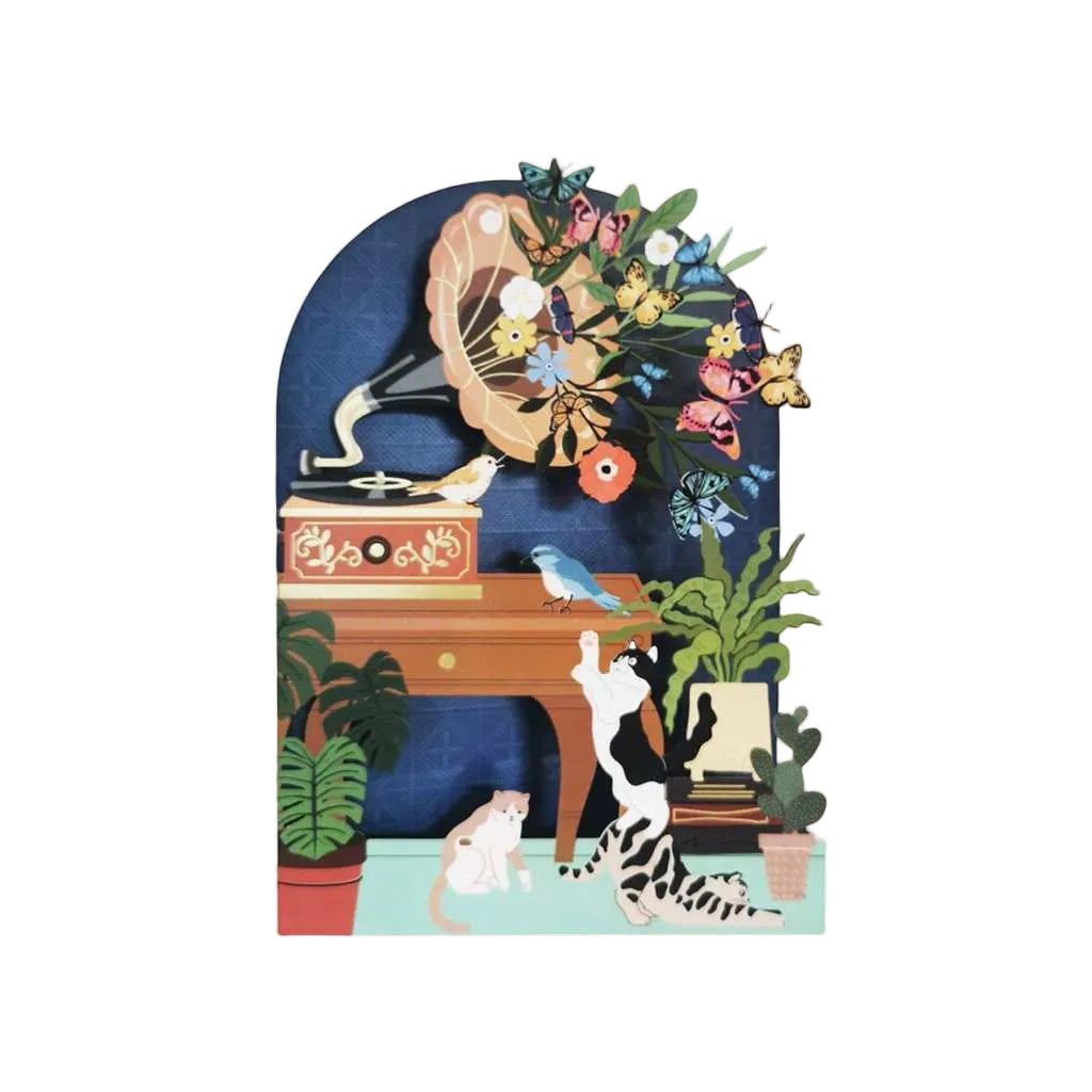 Cat Climb Blank Art Card