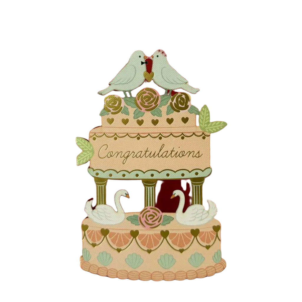 Congratulations Cake Wedding Card