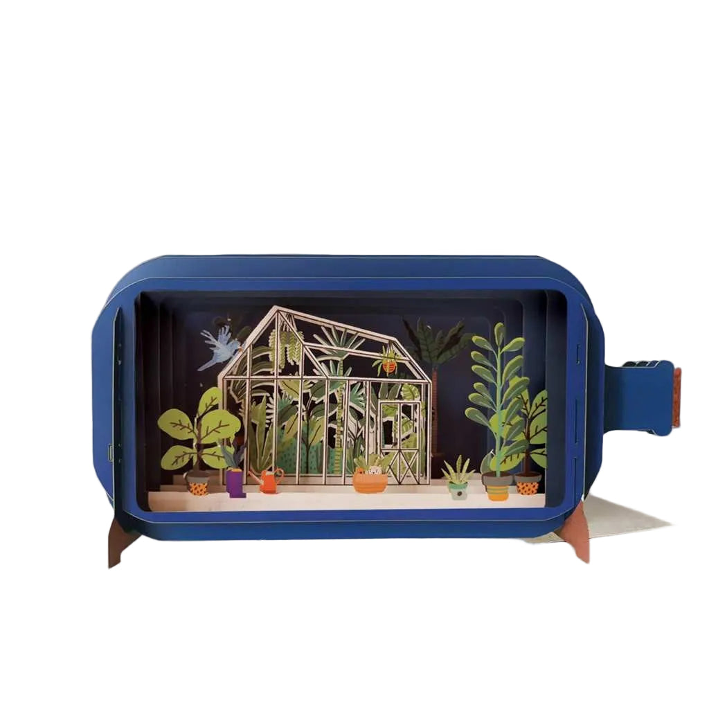 Greenhouse Plants Message In A Bottle Pop Up Card