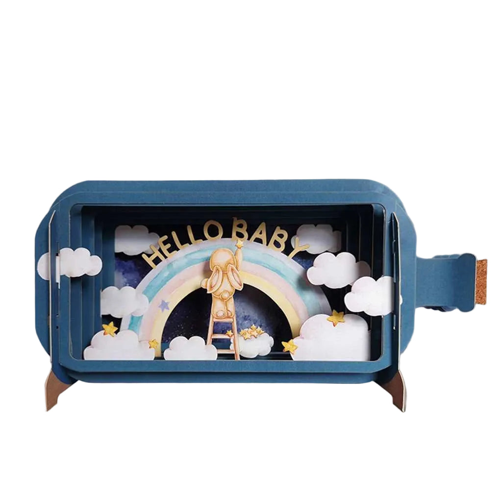 New Baby Bunny Message In A Bottle Pop Up Card