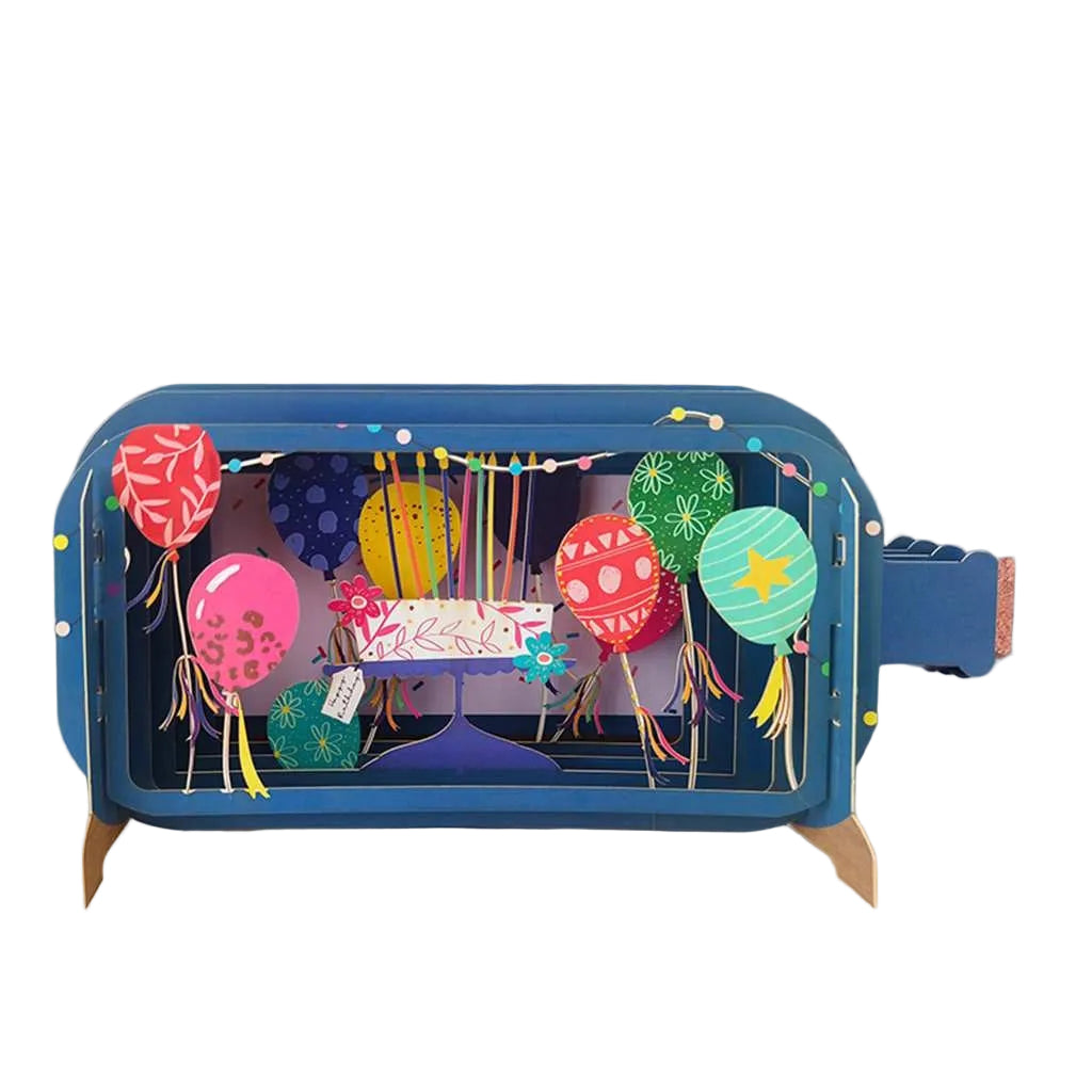 Birthday Cake Message In A Bottle Pop Up Card