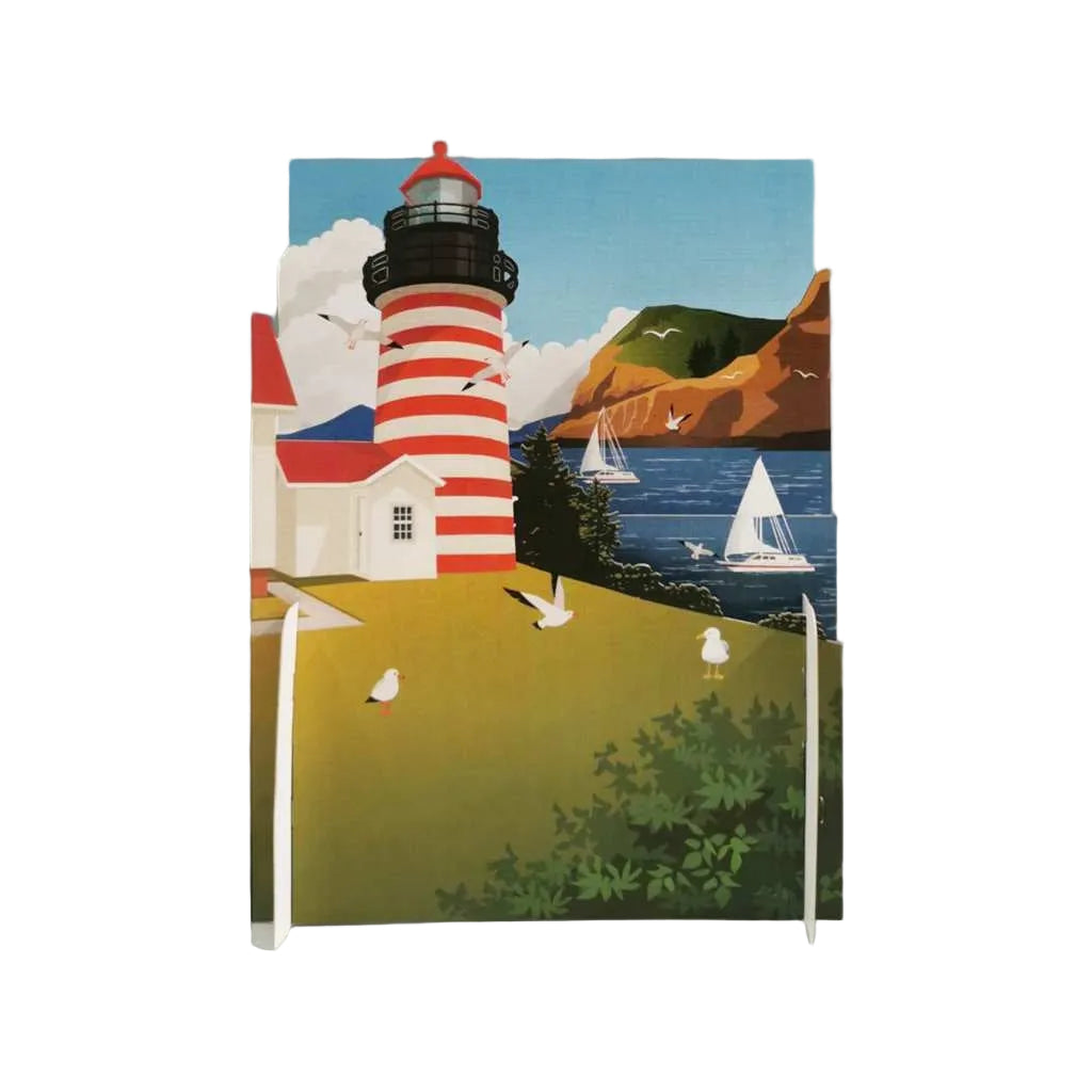 Lighthouse Miniature World Pop Up Card