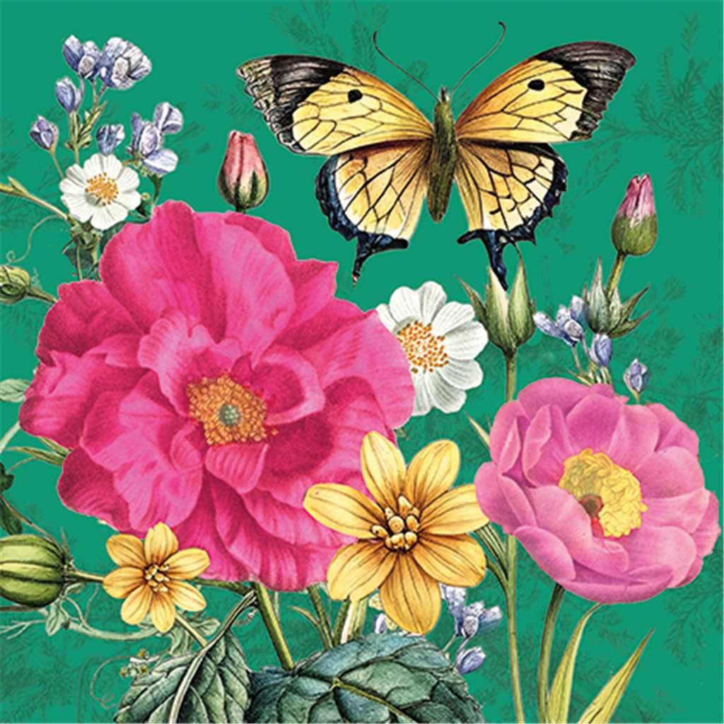 Fuschia Garden Blank Art Card