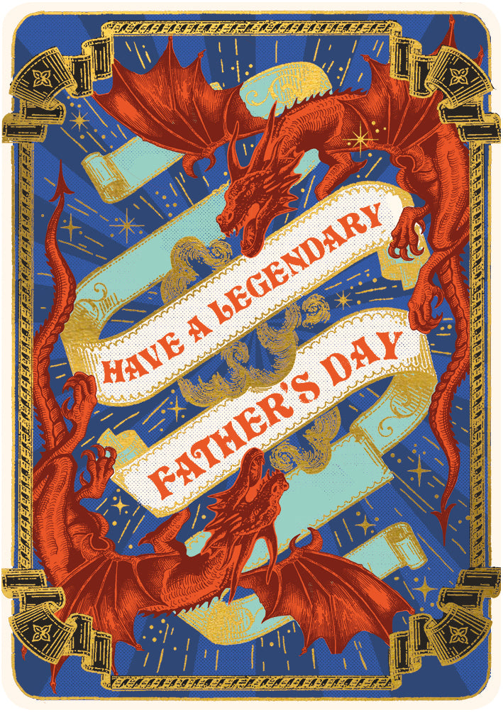 Legendary Dragon Father's Day Card