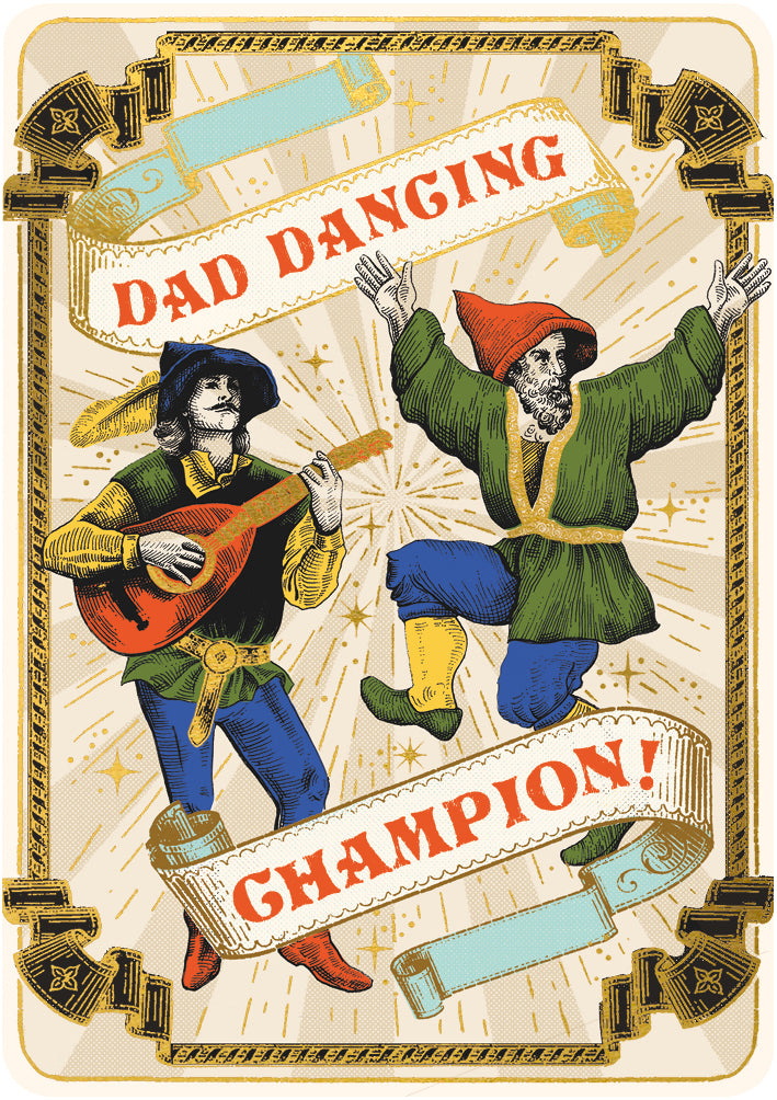 Dad Dancing Champion Father's Day Card