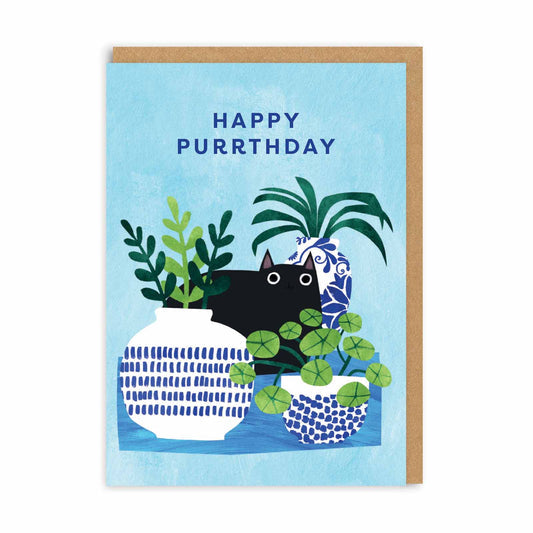Purrthday Vases Birthday Card