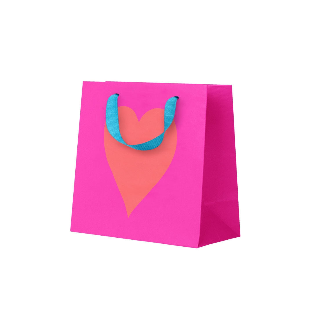 Mini Neon Heart Gift Bag