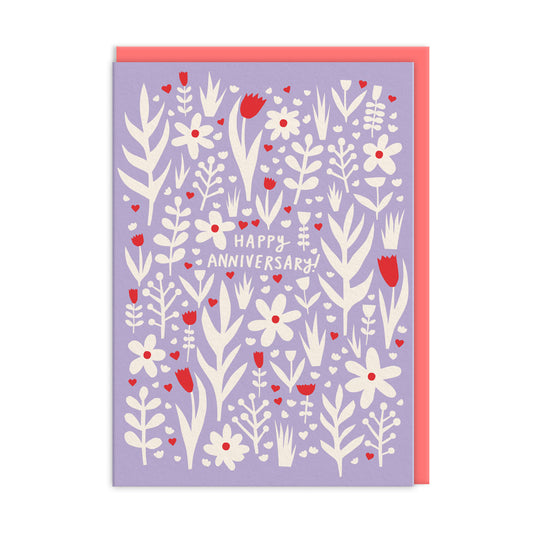 Flowers Anniversary Card