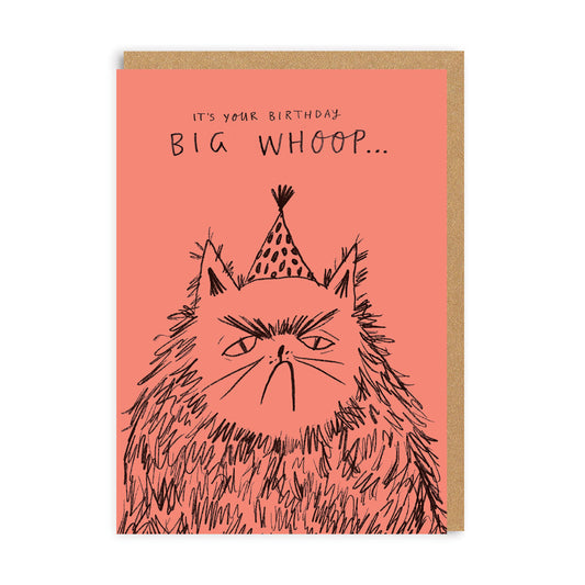 Big Whoop Cat Birthday Card