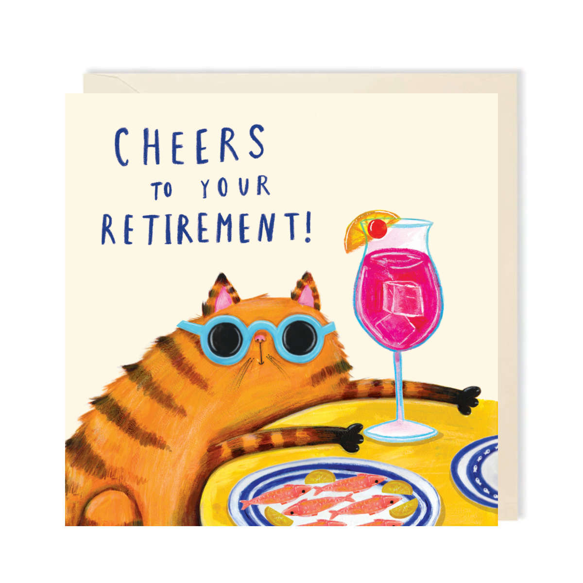 Cheers Cat Retirement Card