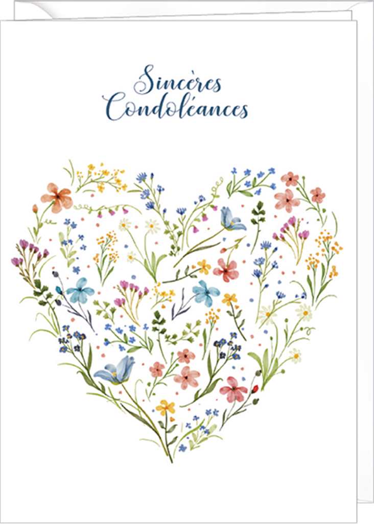 Sincères Condoléances French Sympathy Card
