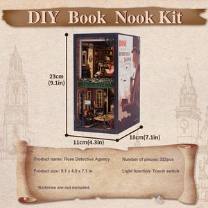 Miniature Diy Kit Book Nook | Rose Detective Agency