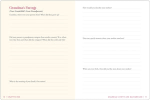 Grandma's Story Keepsake Memory Journal