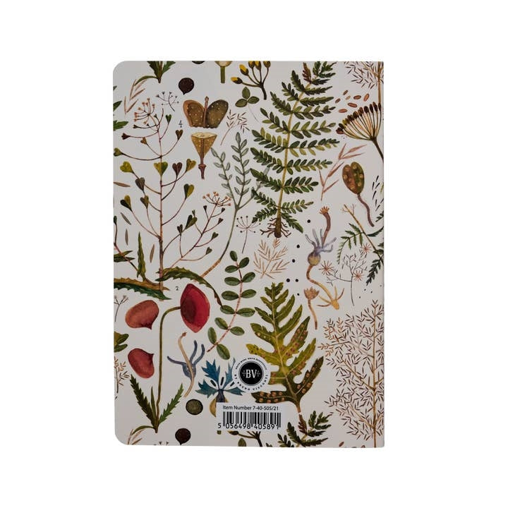 Greens And Flowers Small Lined Notebook