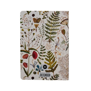 Greens And Flowers Small Lined Notebook