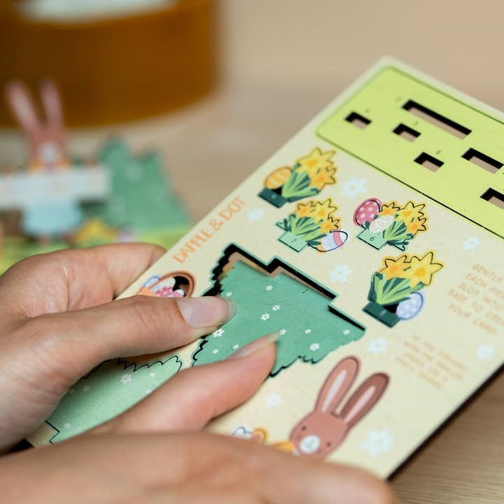 Dapple & Dot Wooden Pop Out Card | Happy Easter Bunny