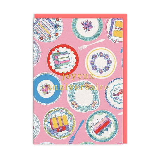 Tea Party French Birthday Card