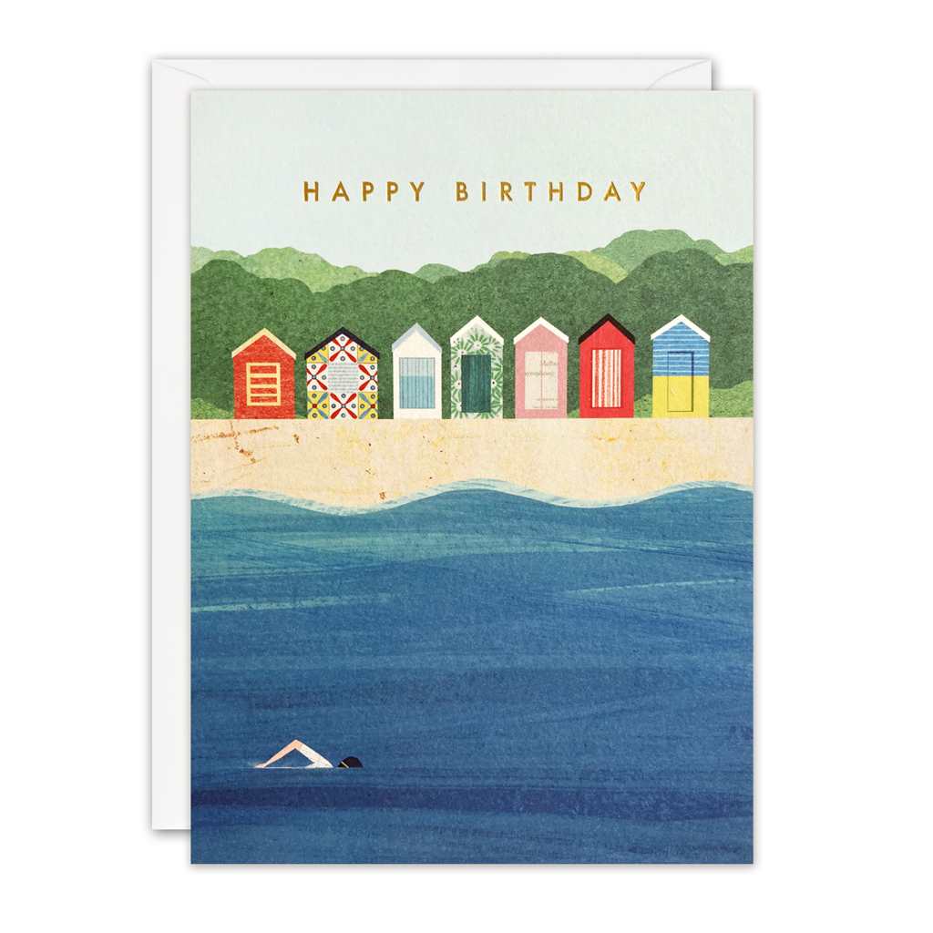 Coastal Sea Swim Birthday Card