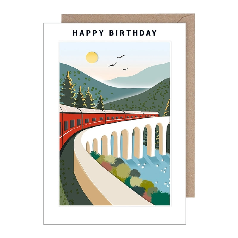 Train Ride Birthday Card