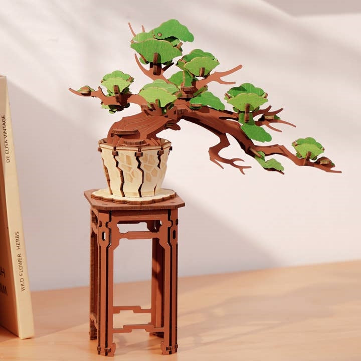 DIY 3D Wooden Puzzle | Evergreen Pine Bonsai