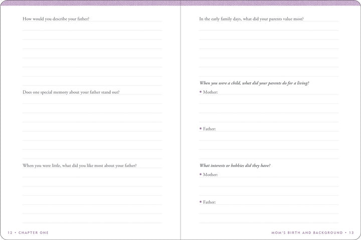 Mom's Story Keepsake Memory Journal