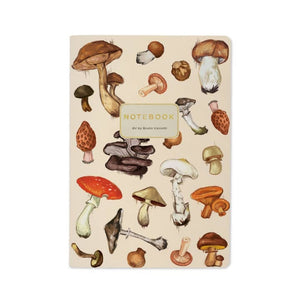 Mushrooms On White Lined Notebook