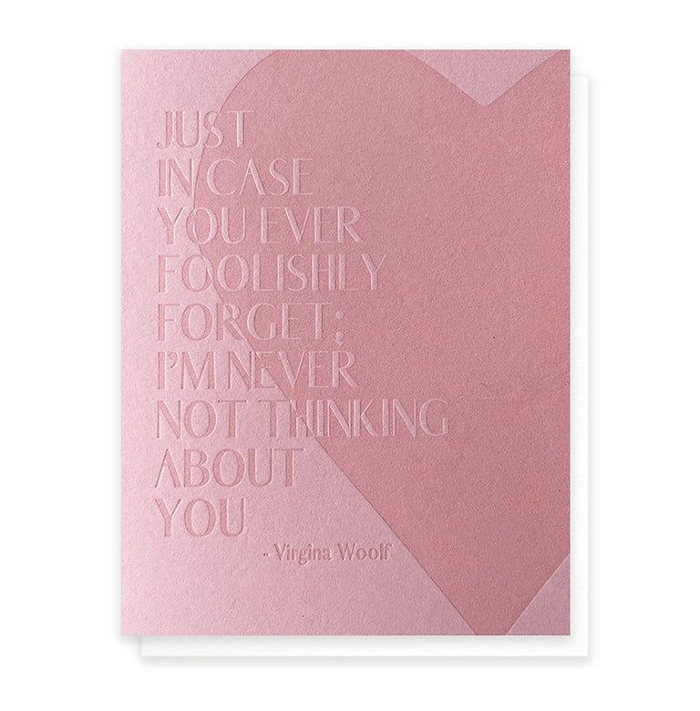Never Not Thinking About You Love Card