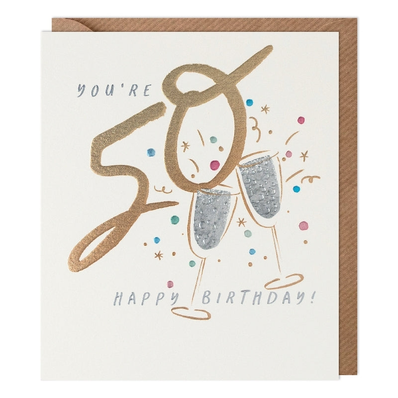 50th Cheers Age Birthday Card