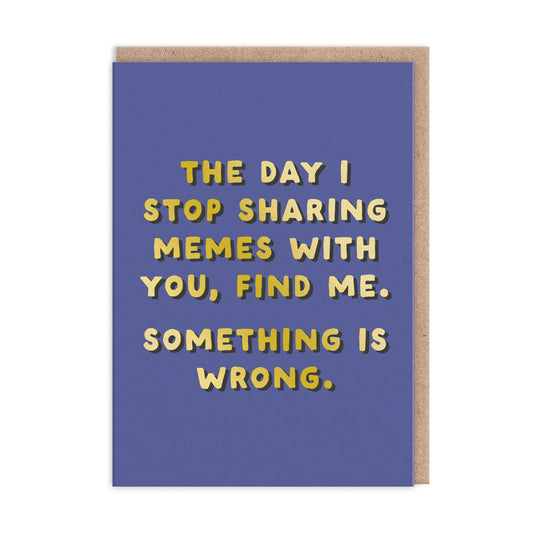 Sharing Memes Blank Humour Card