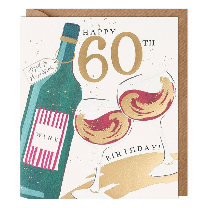 60 Wine Age Birthday Card