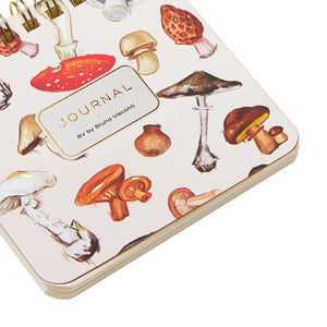 Mushrooms On White Pocket Journal
