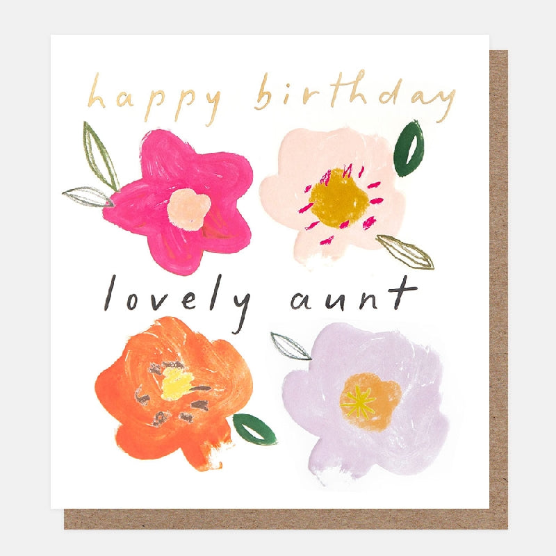 Lovely Aunt Relative Birthday Card