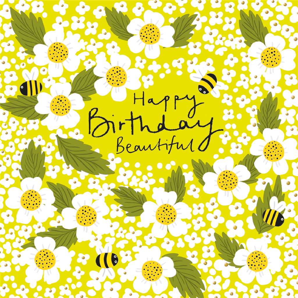 Beautiful Bees Birthday Card