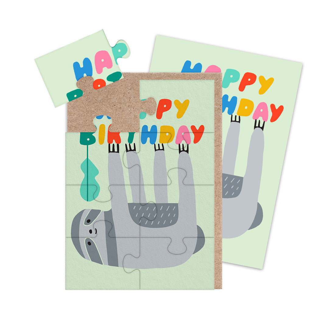 Birthday Sloth Puzzle Birthday Card